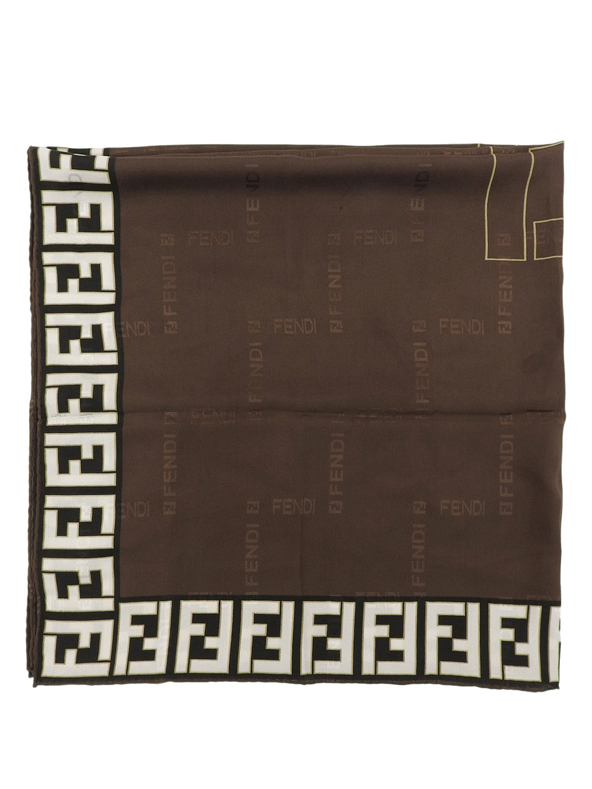 FFズッカパターンスカーフ ブラウン