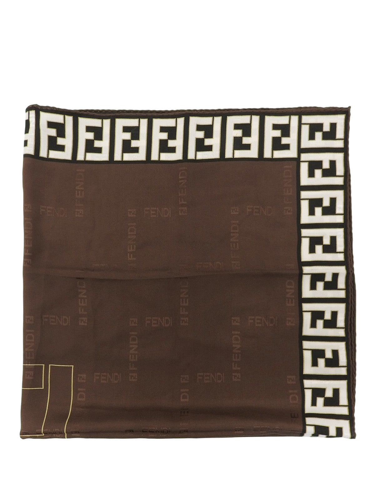 FFズッカパターンスカーフ ブラウン