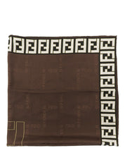 FFズッカパターンスカーフ ブラウン