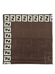 FF Zucca Pattern Scarf Brown