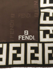 FF Zucca Pattern Scarf Brown