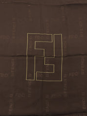 FFズッカパターンスカーフ ブラウン