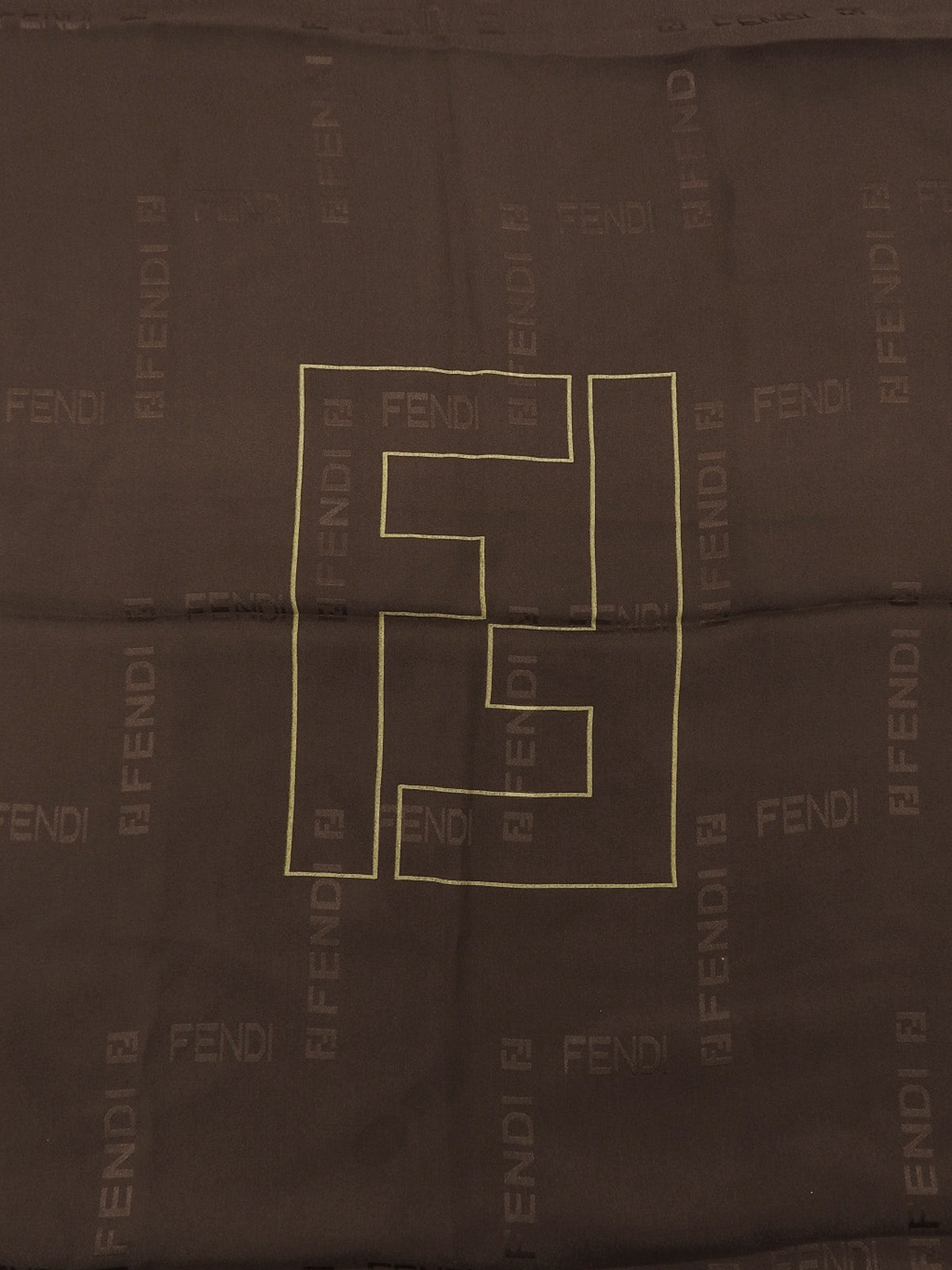 FFズッカパターンスカーフ ブラウン