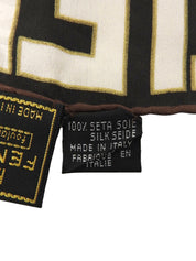 FFズッカパターンスカーフ ブラウン