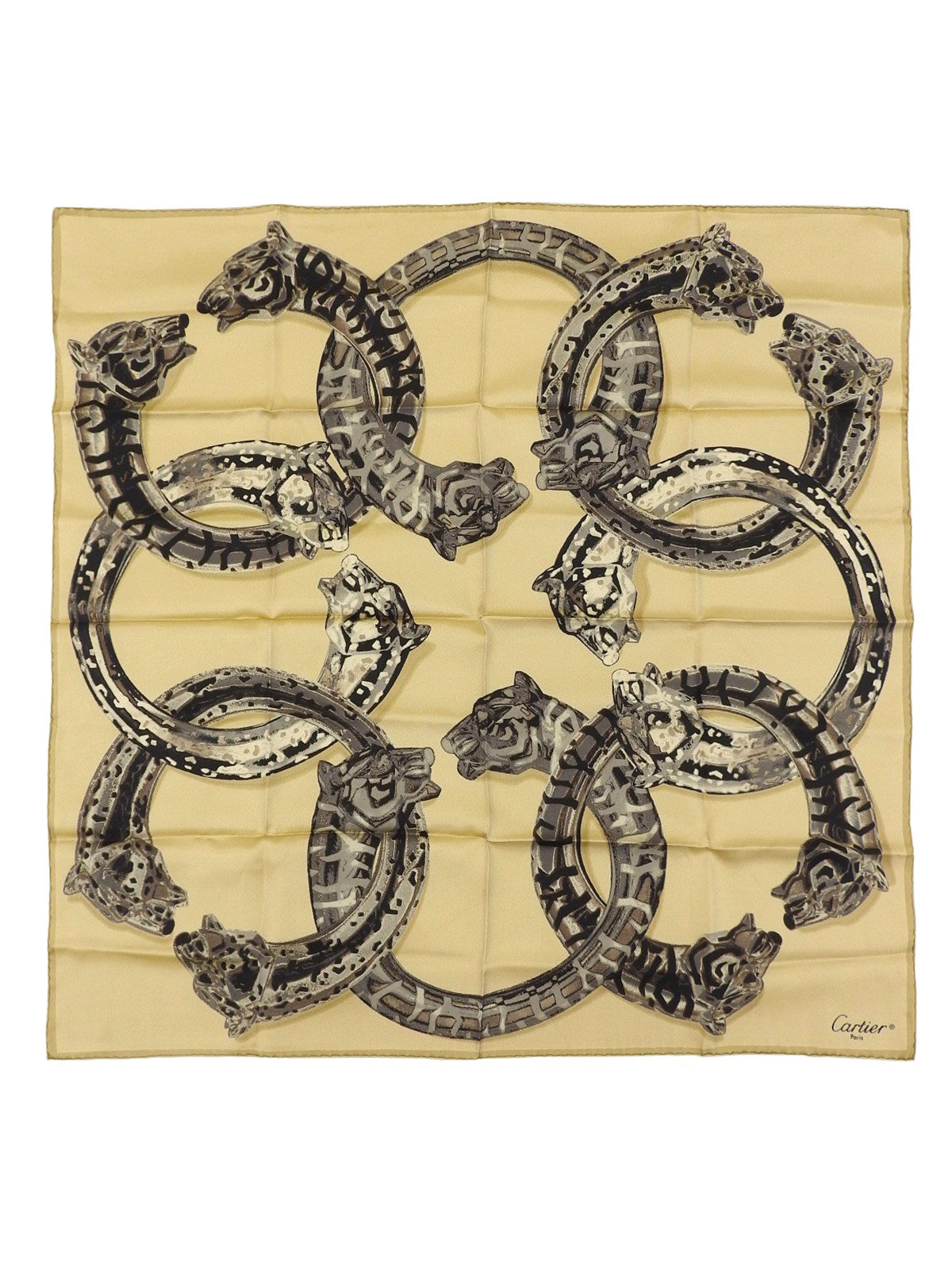 Panther Pattern Scarf Beige/Multi