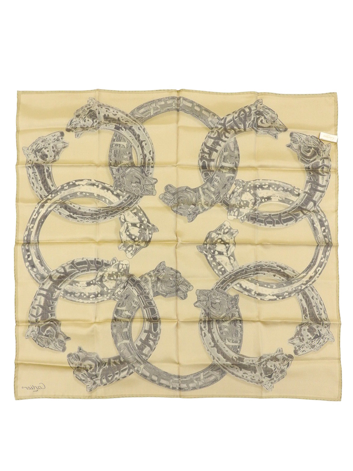 パンサーパターンスカーフ ベージュ/マルチ