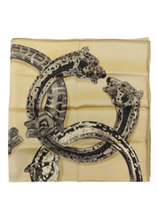 パンサーパターンスカーフ ベージュ/マルチ