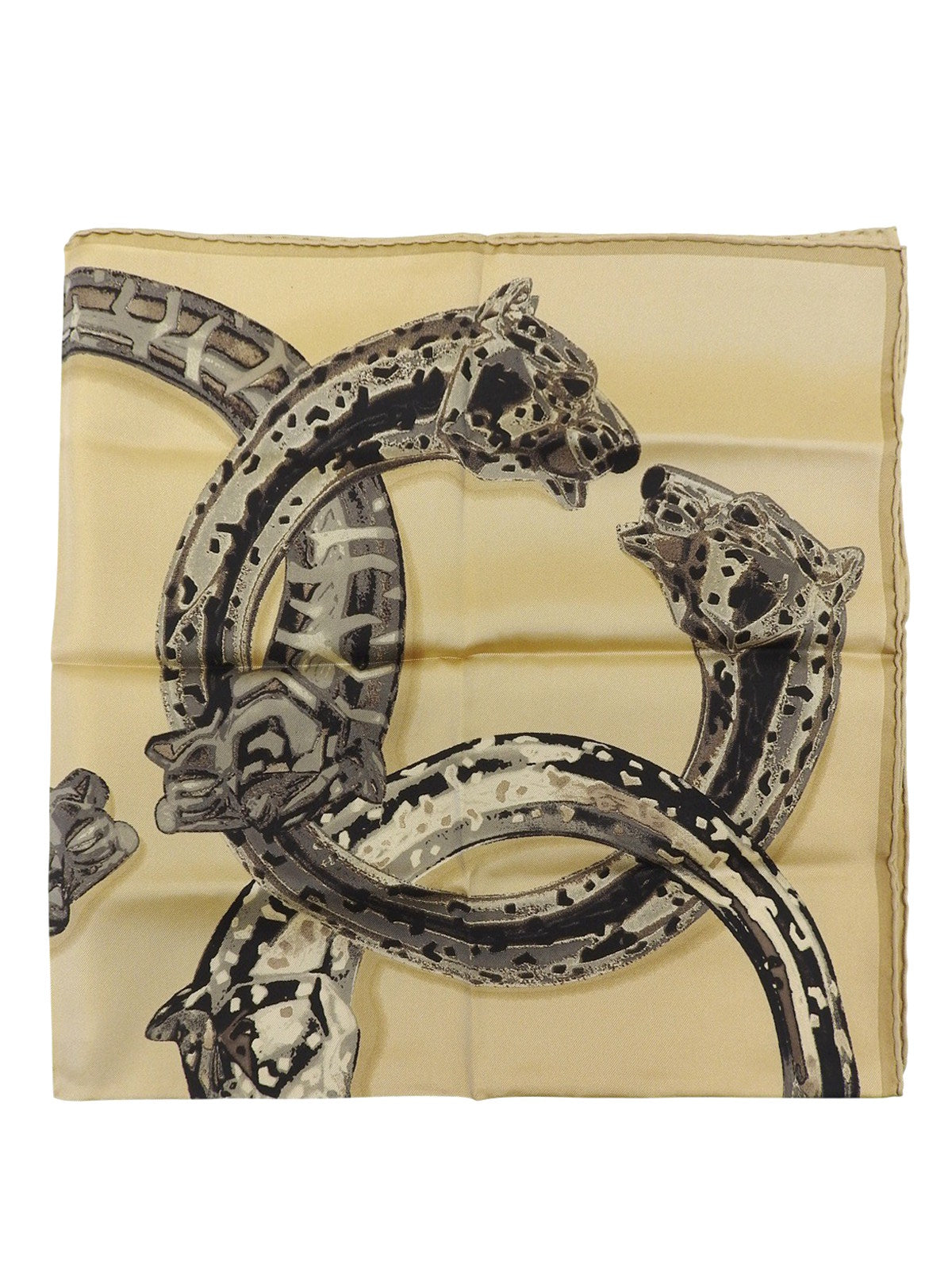 Panther Pattern Scarf Beige/Multi