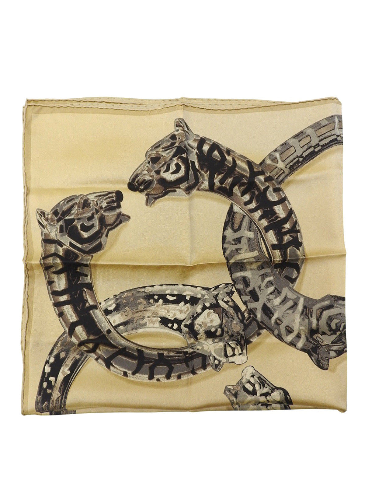 Panther Pattern Scarf Beige/Multi