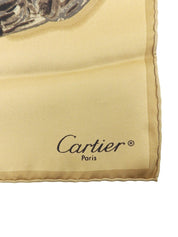 Panther Pattern Scarf Beige/Multi