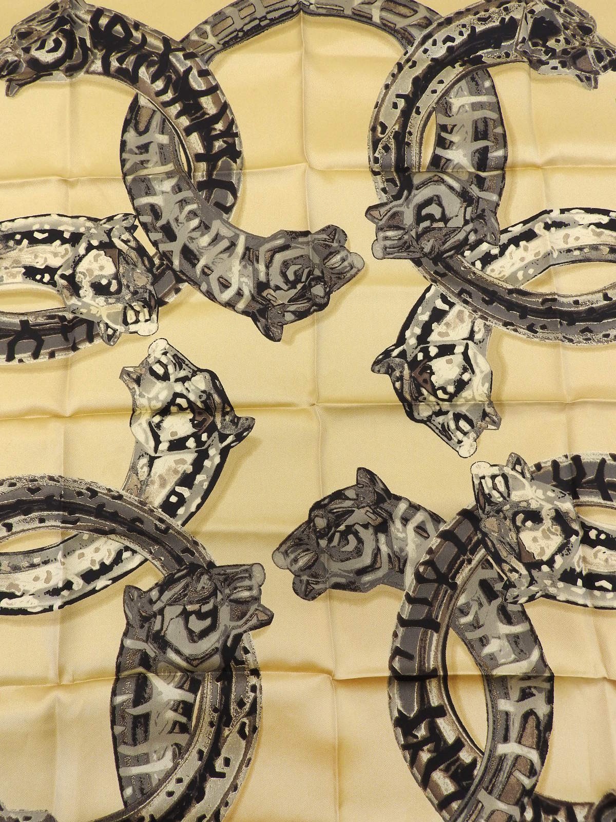 Panther Pattern Scarf Beige/Multi