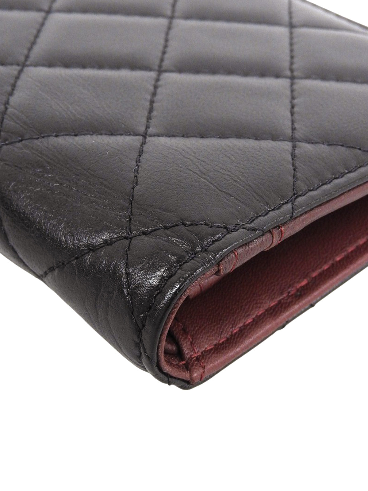 2010年出品，Matelasse Stitch CC Mark 长款钱包，黑色