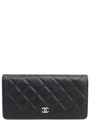 2010年出品，Matelasse Stitch CC Mark 长款钱包，黑色