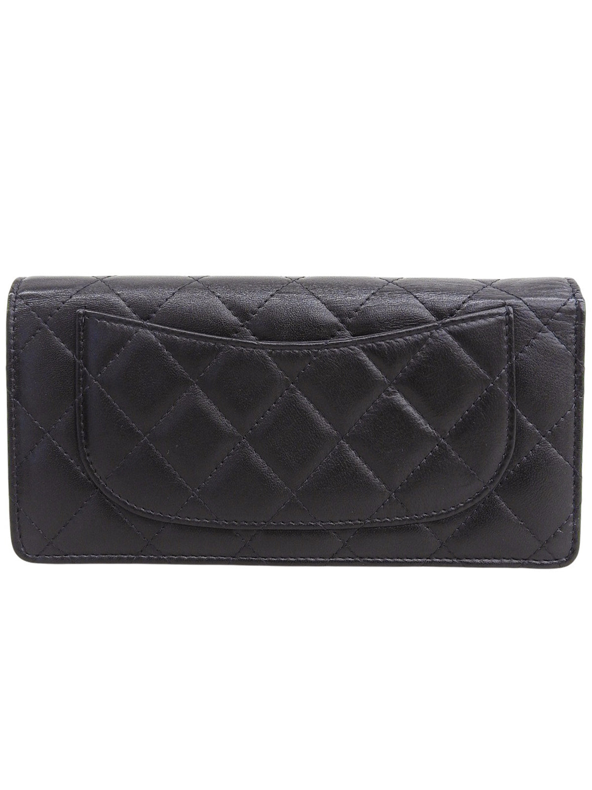 2010年出品，Matelasse Stitch CC Mark 长款钱包，黑色