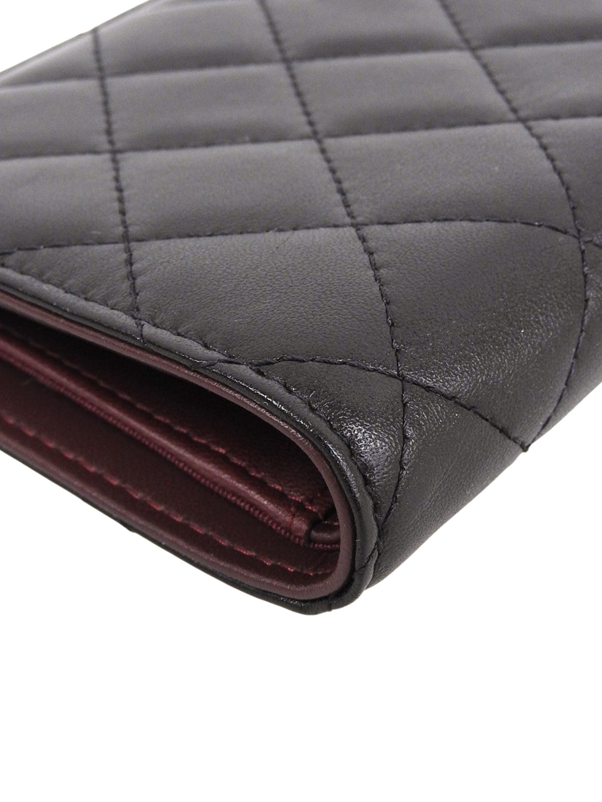 2010年出品，Matelasse Stitch CC Mark 长款钱包，黑色