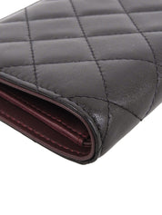 2010年出品，Matelasse Stitch CC Mark 长款钱包，黑色