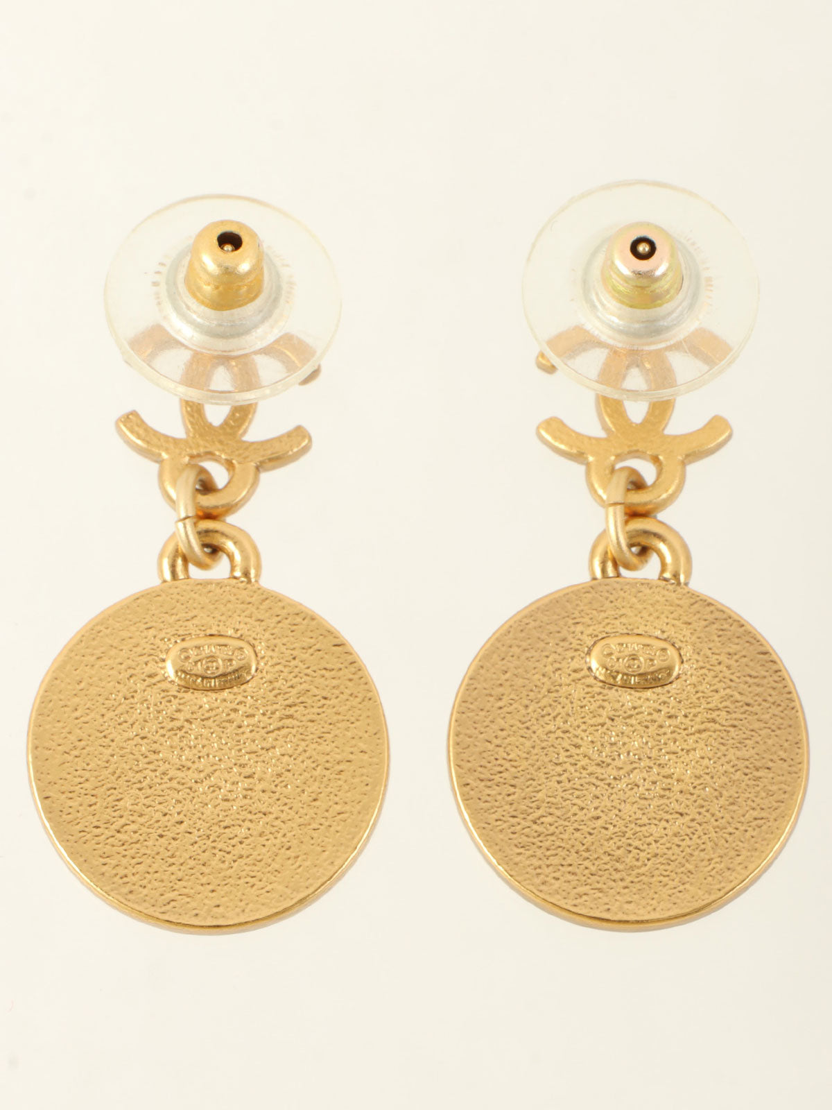 2001年製 CCマークラウンドスタースウィングピアス オレンジ/ゴールド