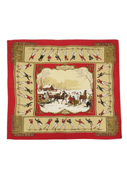 カレ140 Les Plaisirs Du Froidパターン レッド/ベージュ