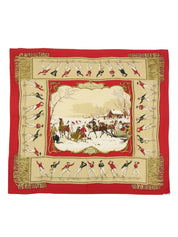 カレ140 Les Plaisirs Du Froidパターン レッド/ベージュ