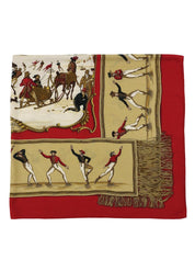 カレ140 Les Plaisirs Du Froidパターン レッド/ベージュ