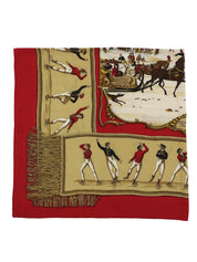 カレ140 Les Plaisirs Du Froidパターン レッド/ベージュ