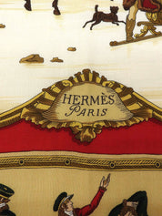 カレ140 Les Plaisirs Du Froidパターン レッド/ベージュ