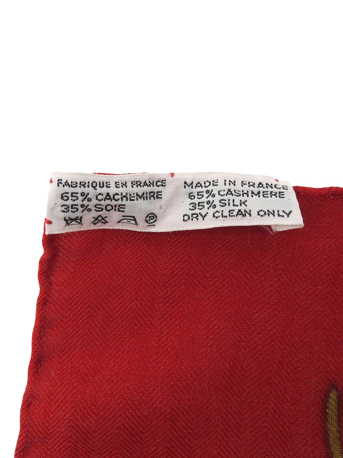 カレ140 Les Plaisirs Du Froidパターン レッド/ベージュ