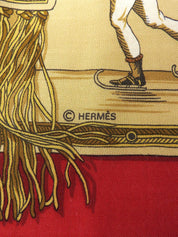 カレ140 Les Plaisirs Du Froidパターン レッド/ベージュ