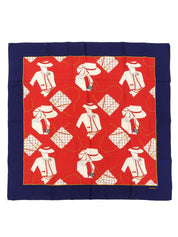 マドモアゼルパターンスカーフ レッド/ネイビー/マルチ