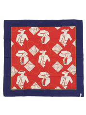 マドモアゼルパターンスカーフ レッド/ネイビー/マルチ