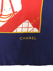 マドモアゼルパターンスカーフ レッド/ネイビー/マルチ