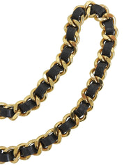 ラウンドCCマークプレートチェーンベルト ゴールド/ブラック