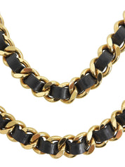 ラウンドCCマークプレートチェーンベルト ゴールド/ブラック