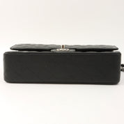 Caviar Skin Classic Flap Chain Bag 25cm, Black, Circa 2014