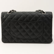 Caviar Skin Classic Flap Chain Bag 25cm, Black, Circa 2014