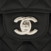 Caviar Skin Classic Flap Chain Bag 25cm, Black, Circa 2014