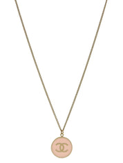 2006年製 ラウンドCCマークネックレス ゴールド/ピンク