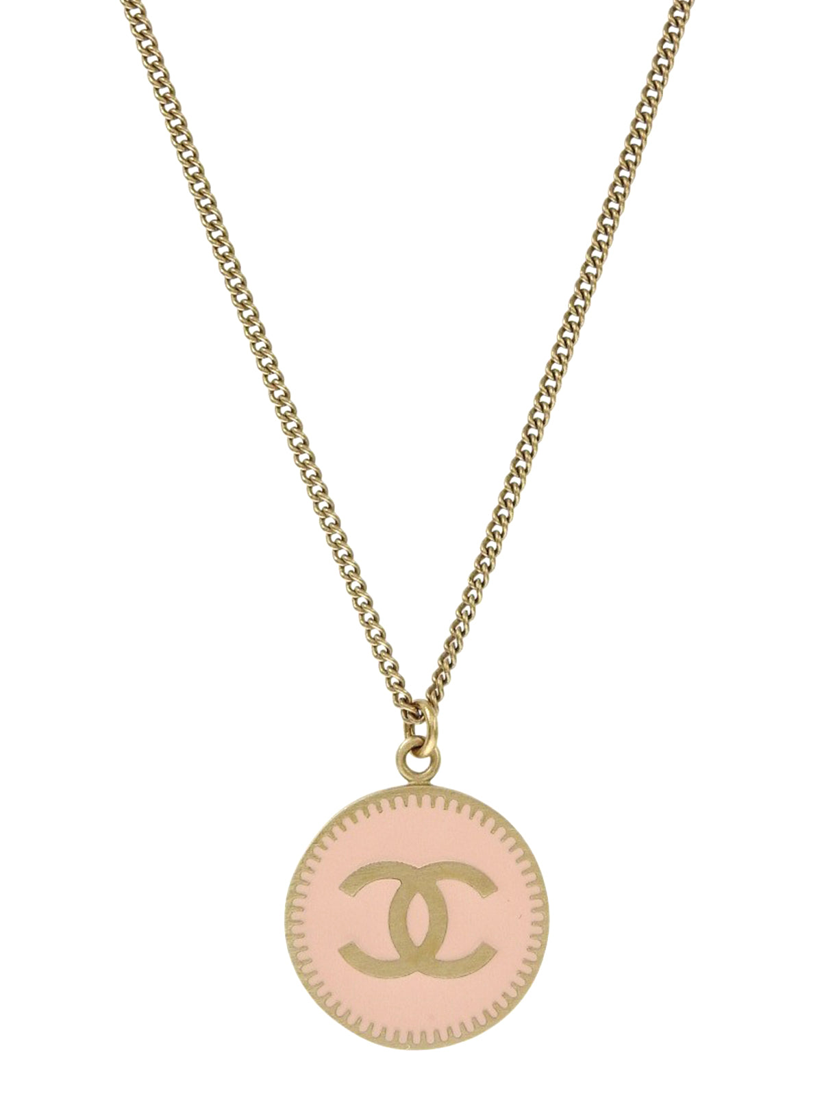 2006 Made Round CC Mark Necklace Gold/Pink