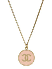 2006年製 ラウンドCCマークネックレス ゴールド/ピンク