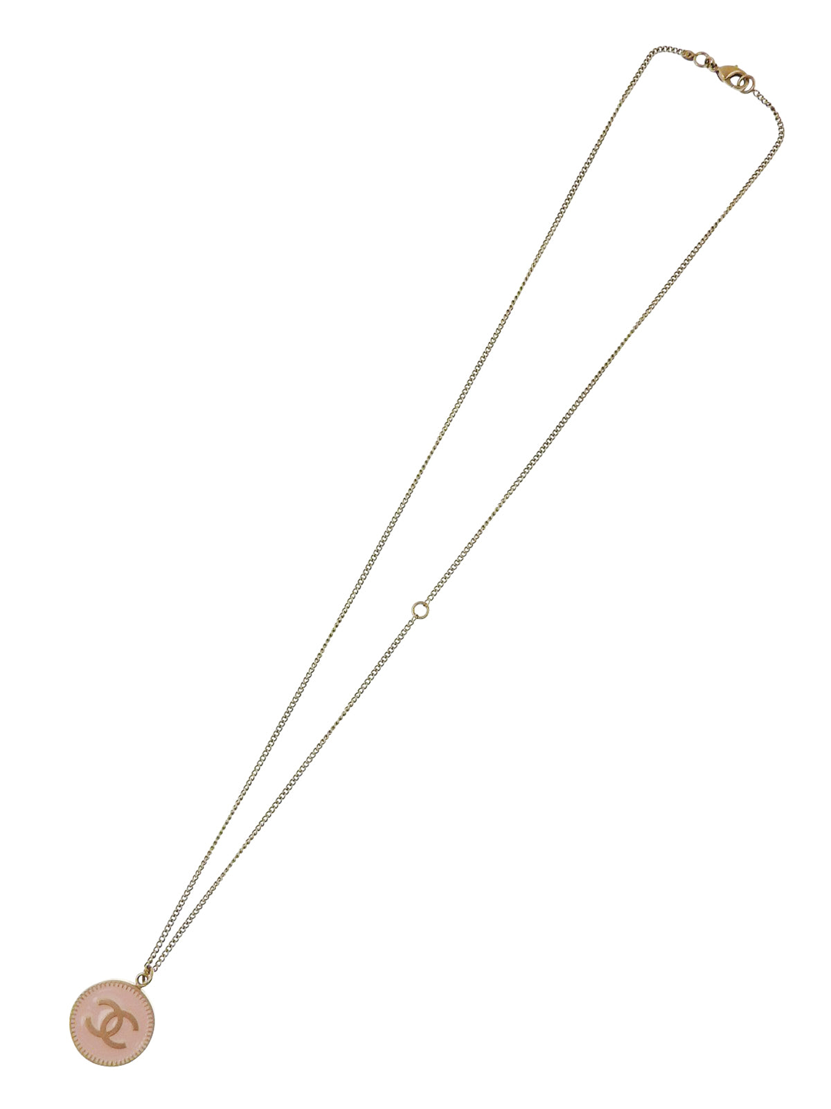 2006年製 ラウンドCCマークネックレス ゴールド/ピンク
