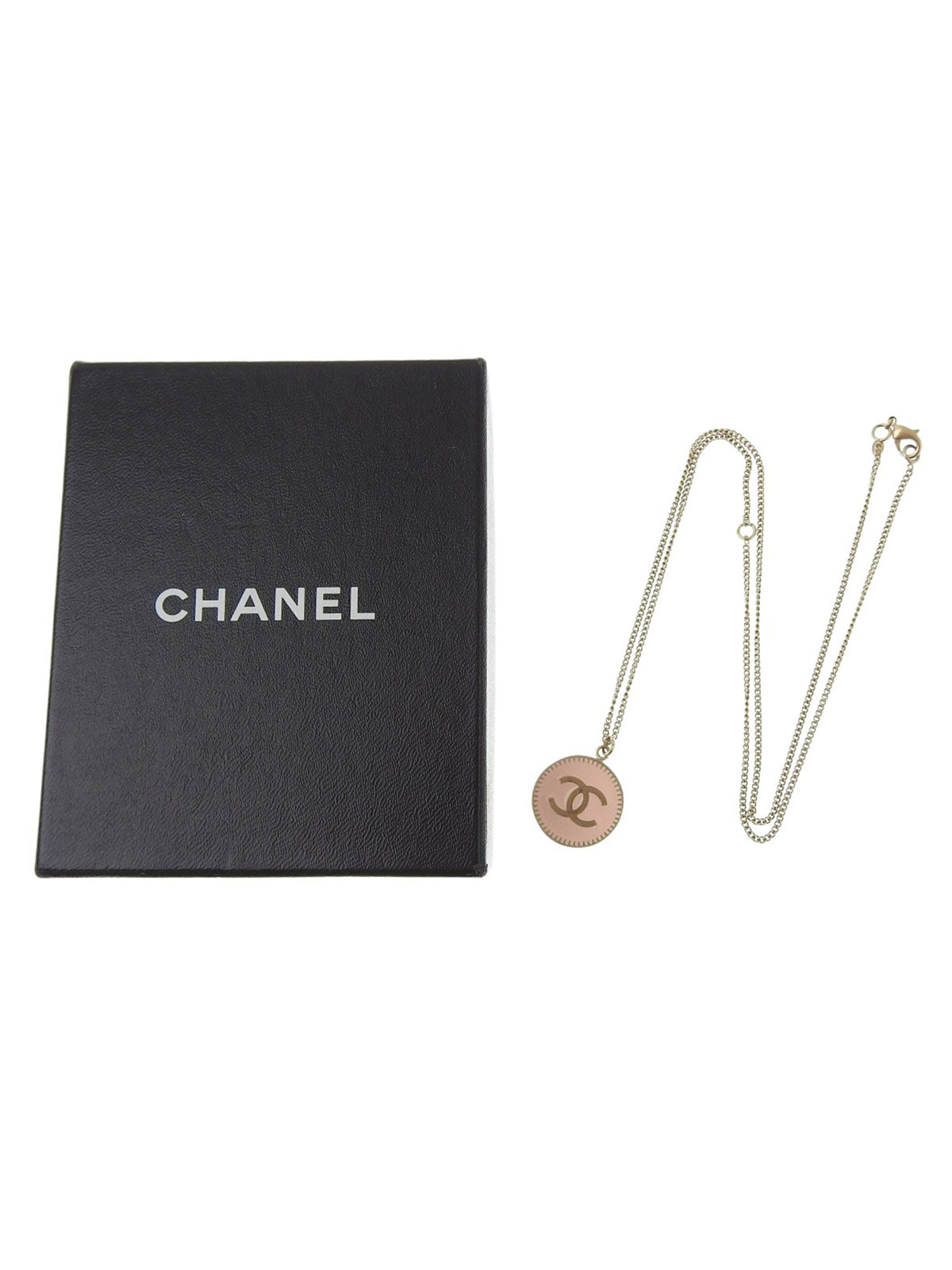 2006年製 ラウンドCCマークネックレス ゴールド/ピンク