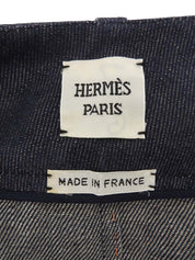 リネンセリエボタンスカート ネイビー