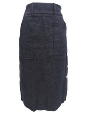 リネンセリエボタンスカート ネイビー