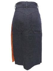 リネンセリエボタンスカート ネイビー