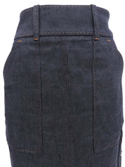 リネンセリエボタンスカート ネイビー