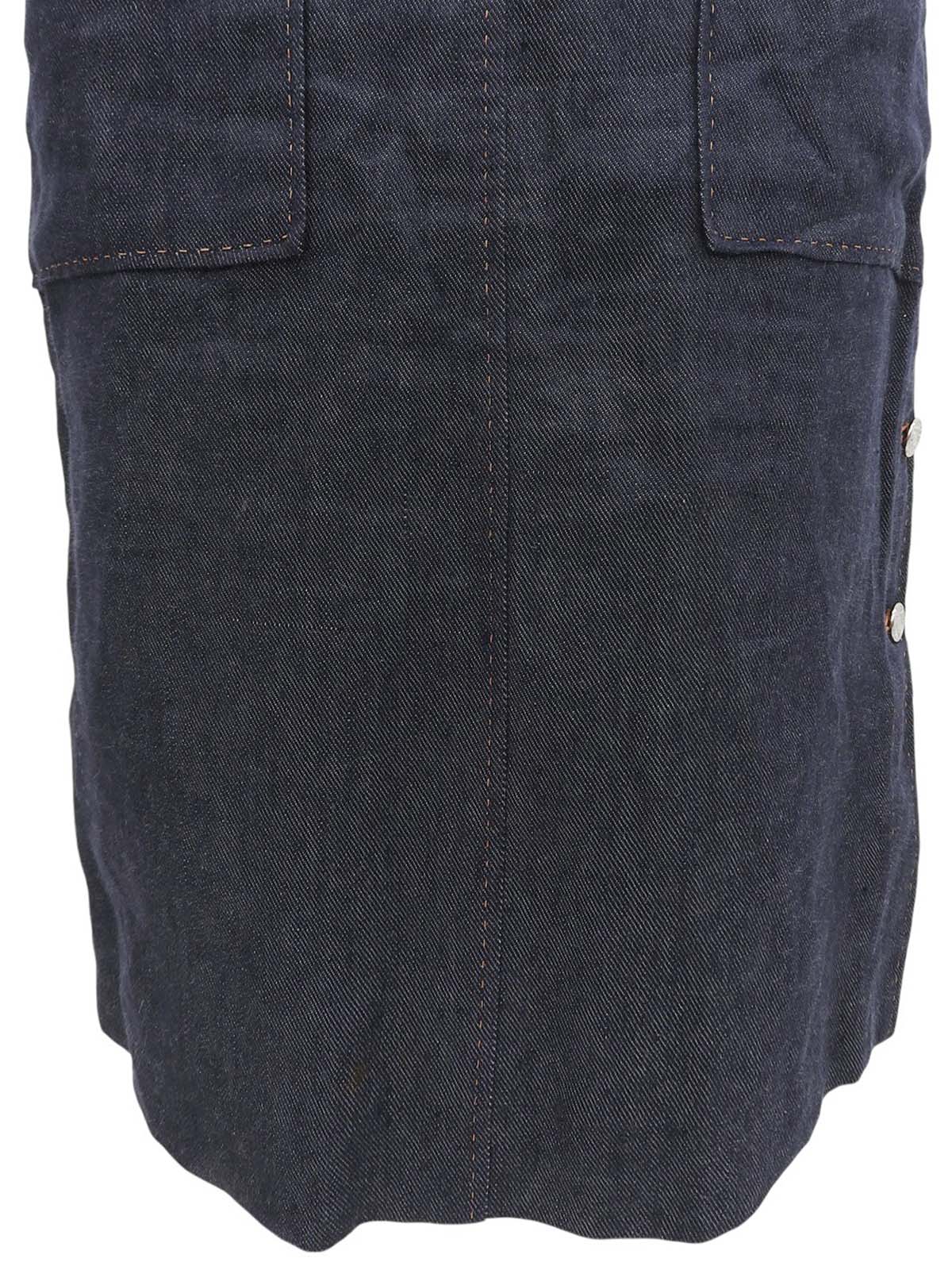 リネンセリエボタンスカート ネイビー