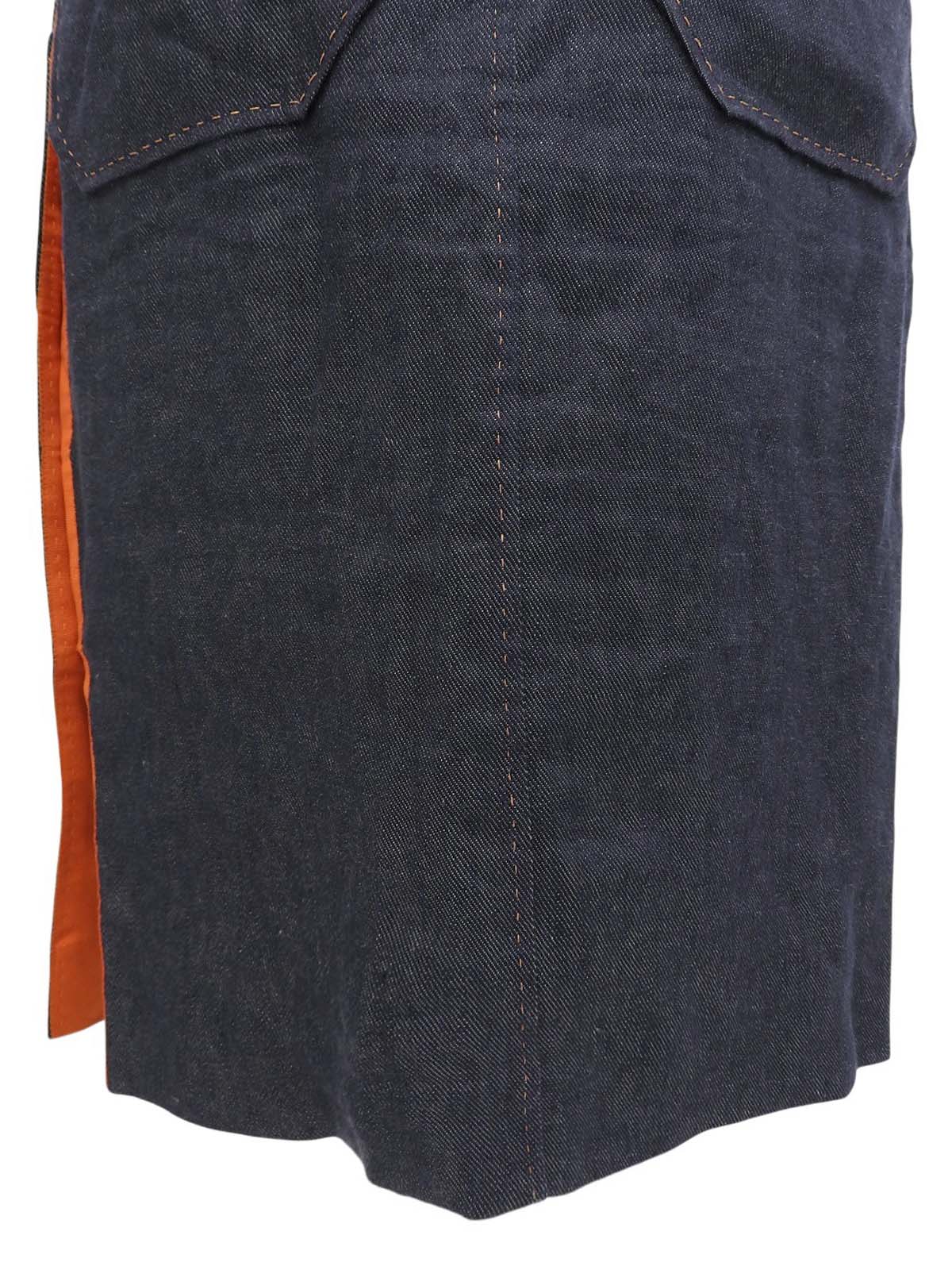 リネンセリエボタンスカート ネイビー