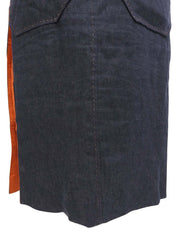 リネンセリエボタンスカート ネイビー