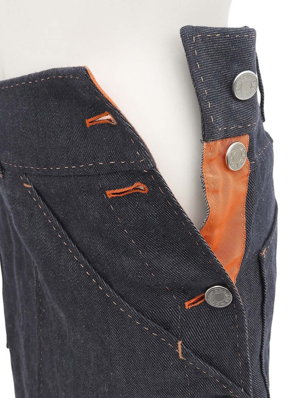 リネンセリエボタンスカート ネイビー