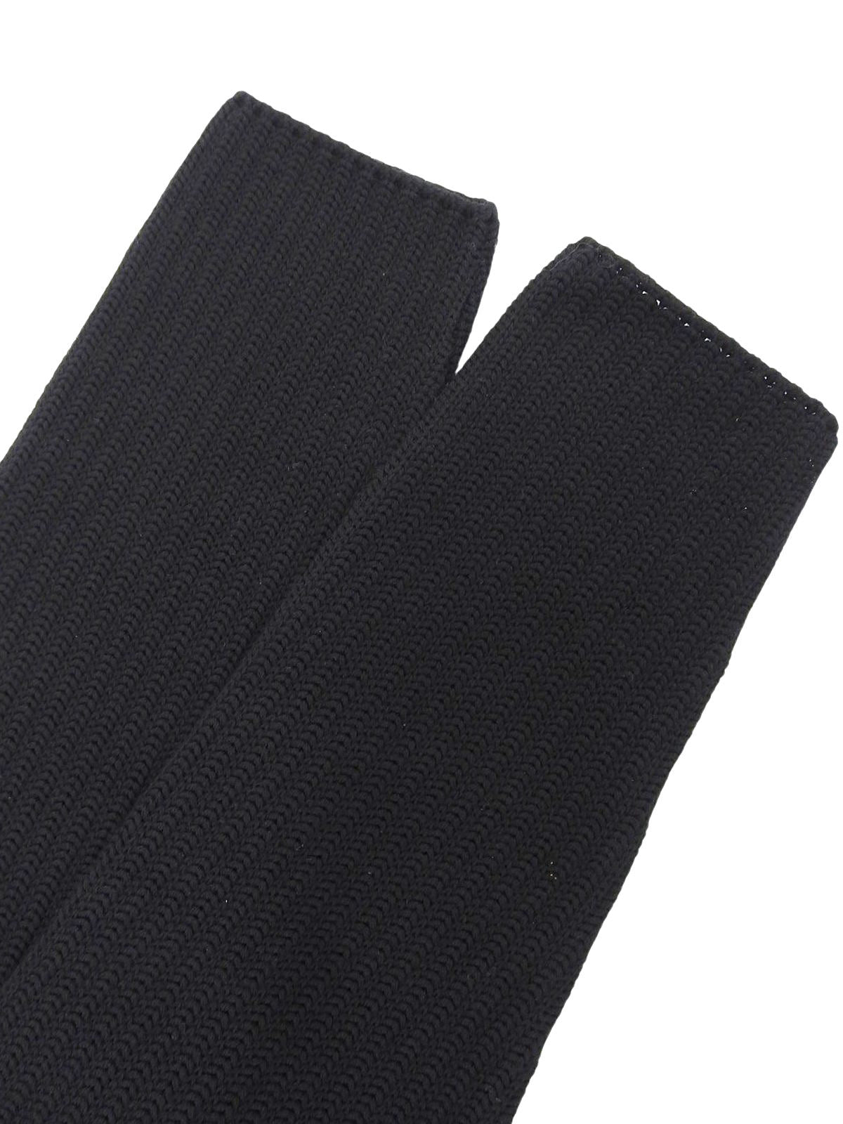 ウールレザーコンビガンチーニボタンカーディガン ブラック